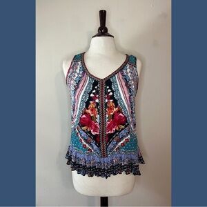 Floral Sleeveless Top - Multicolor